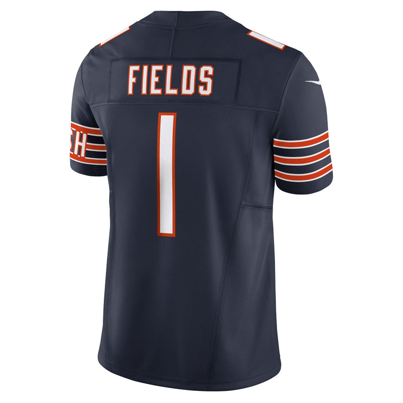 Men's Nike Justin Fields Navy Chicago Bears Vapor F.U.S.E. Limited Jersey