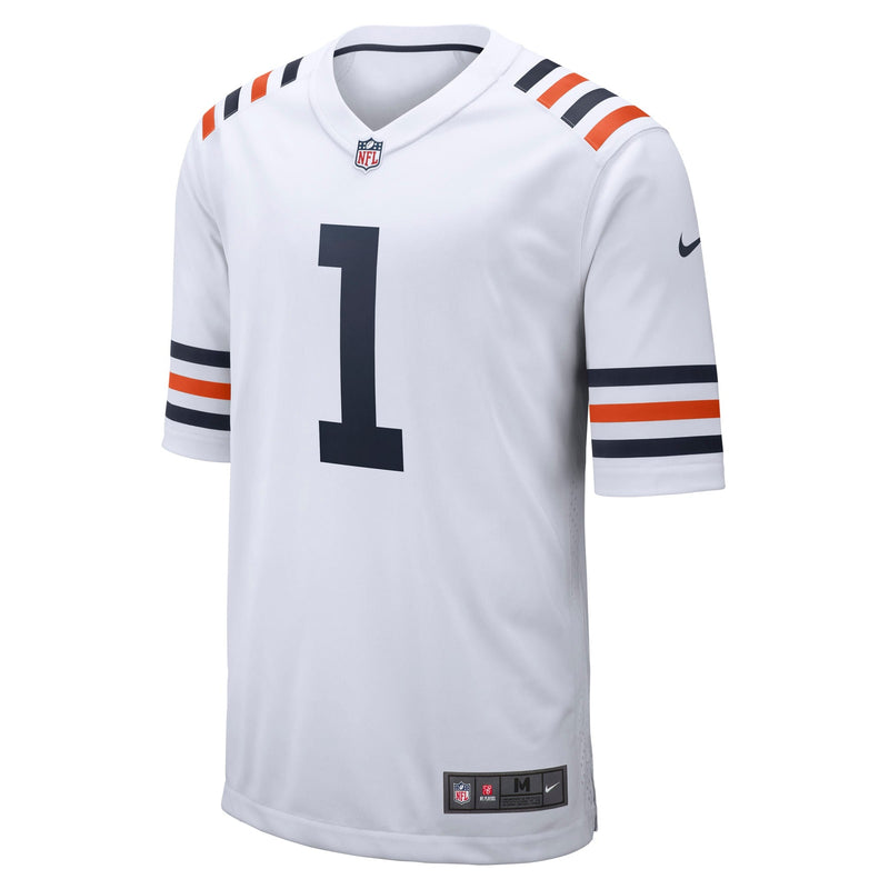 Men's Nike Justin Fields White Chicago Bears 2021 NFL Draft First Round Pick Alternate Classic Game Jersey