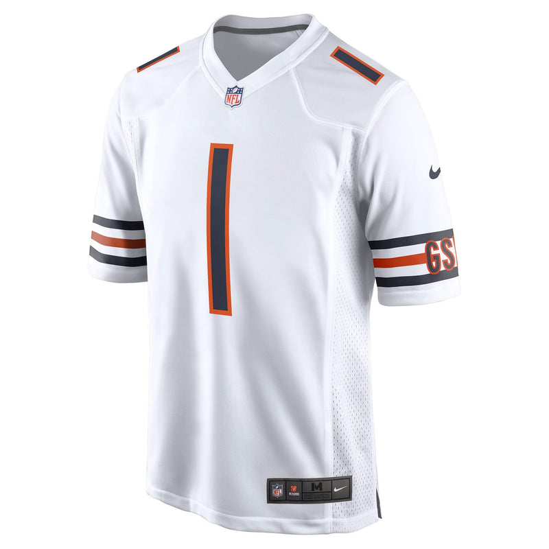 Men's Nike Justin Fields White Chicago Bears Player Game Jersey