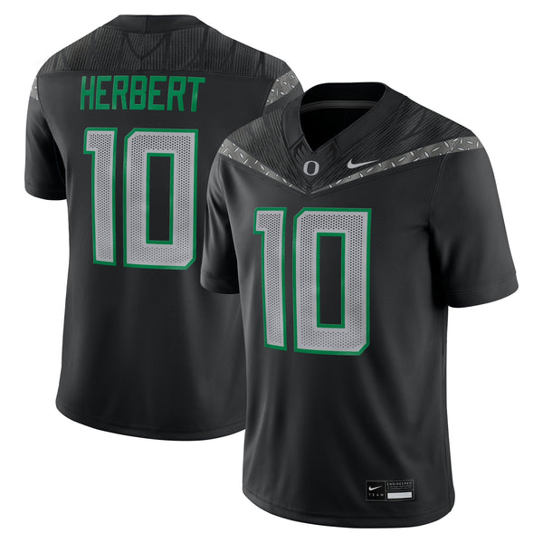 Justin Herbert Oregon Ducks Nike Alumni Game Jersey - Black