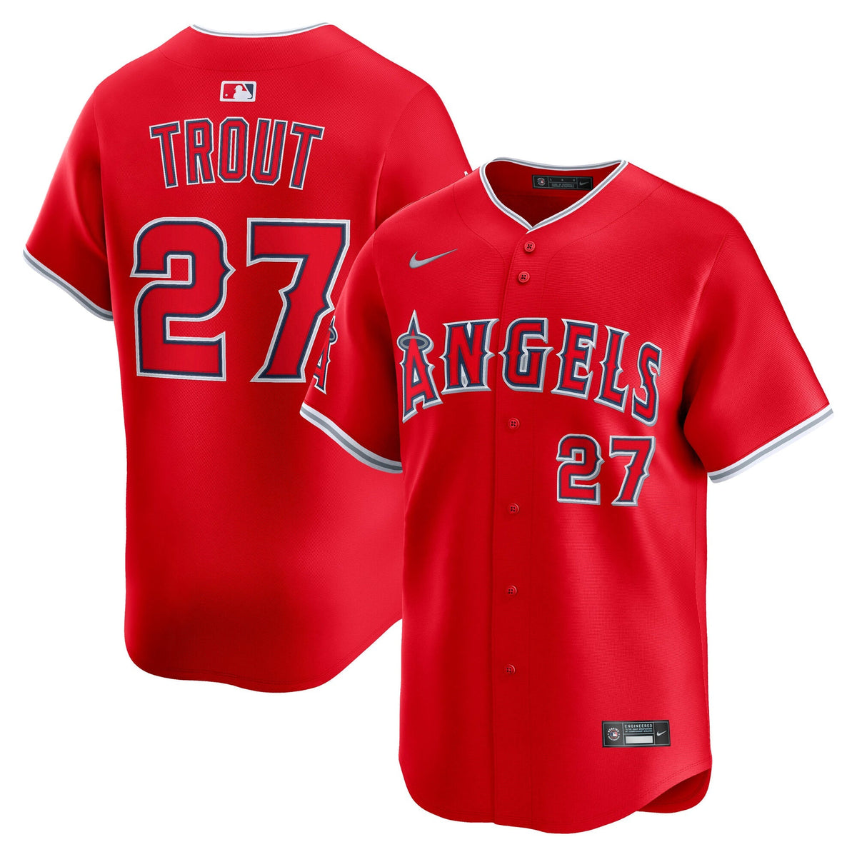 Mike Trout Los Angeles Angels Nike Alternate Limited Player Jersey - Red