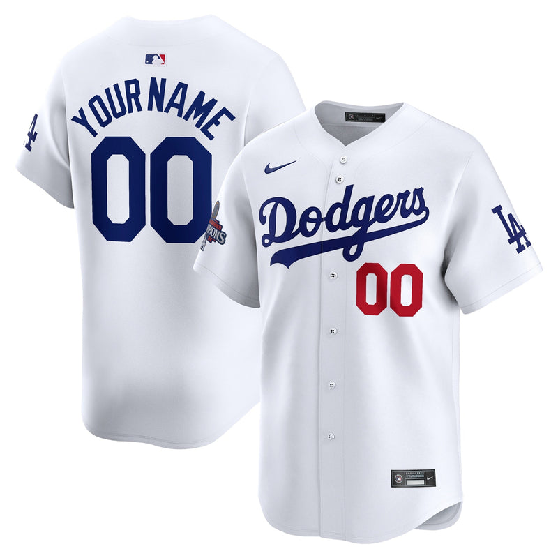 Los Angeles Dodgers Nike 2024 World Series Champions Home Custom Limited Jersey - White