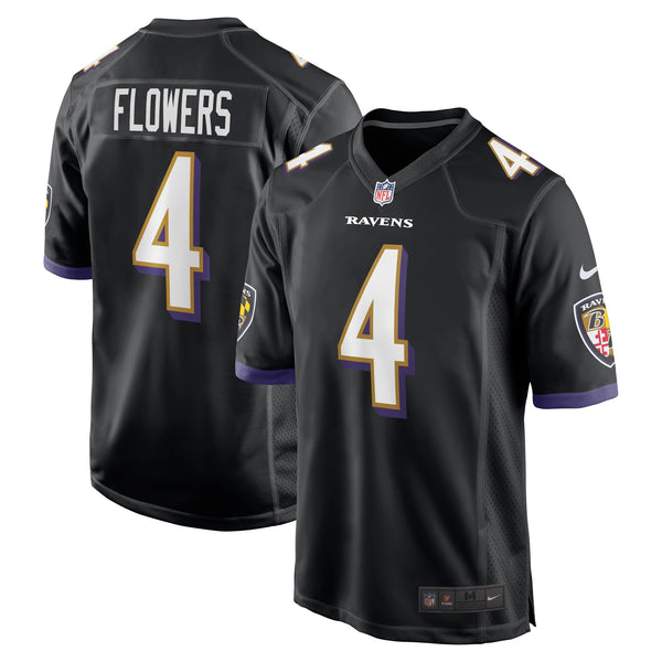 Zay Flowers Baltimore Ravens Nike Team Game Jersey - Black