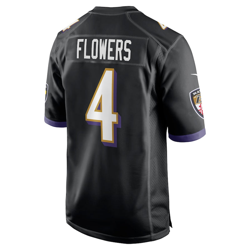 Zay Flowers Baltimore Ravens Nike Team Game Jersey - Black