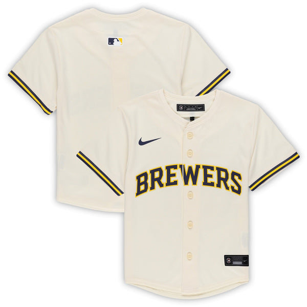 Milwaukee Brewers Nike Preschool Home Game Jersey - Cream