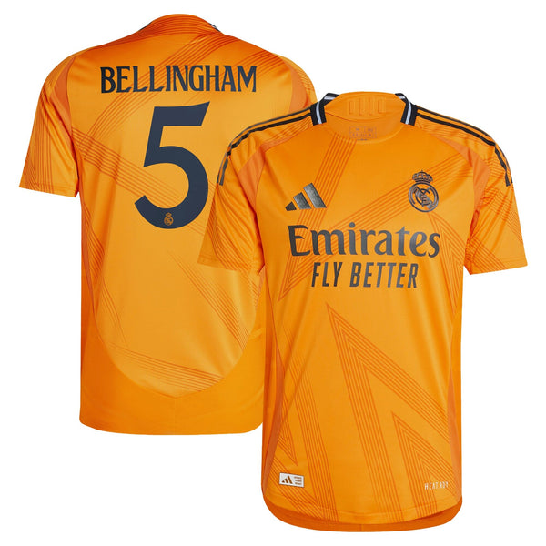 Real Madrid adidas Away Shirt 2024-25 with Bellingham 5 printing