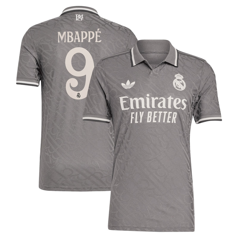 Real Madrid adidas Third Shirt 2024-25 with Mbappé 9 printing