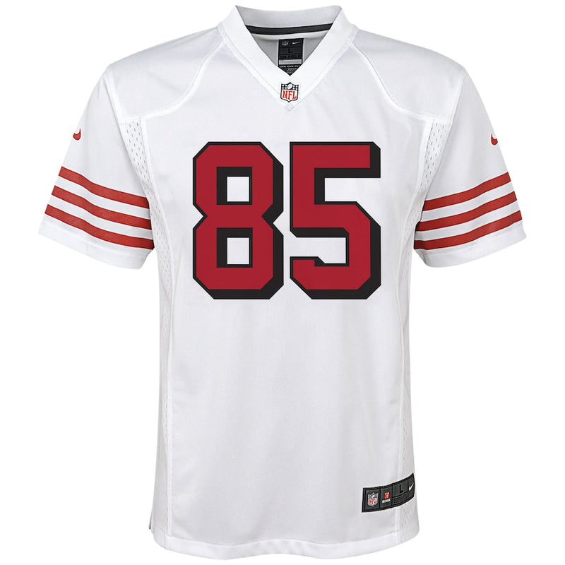 San Francisco 49ers Nike Game Secondary Alternate Jersey - White - George Kittle - Youth