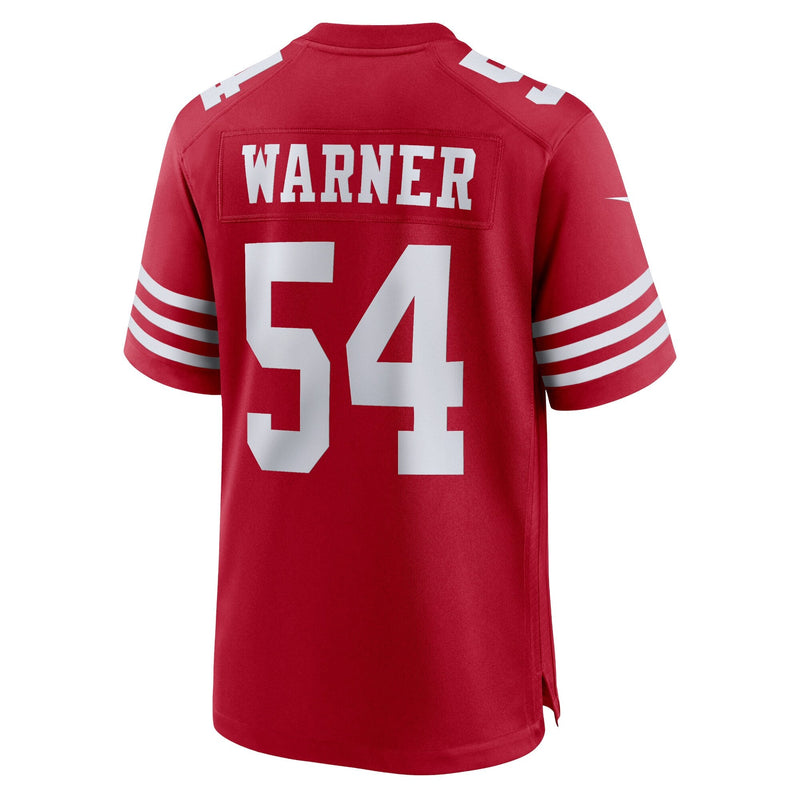 San Francisco 49ers Nike Home Game Team Colour Jersey - Scarlet - Fred Warner - Mens