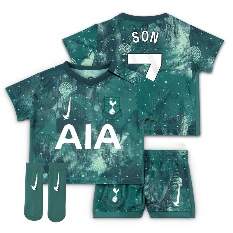 Tottenham Hotspur Nike Third Stadium Mini Kit 2024-25 - Infants with Son 7 printing