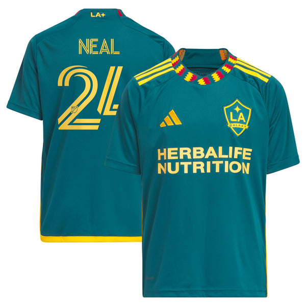 Jalen Neal LA Galaxy adidas Youth 2024 LA Kit Player Jersey - Green