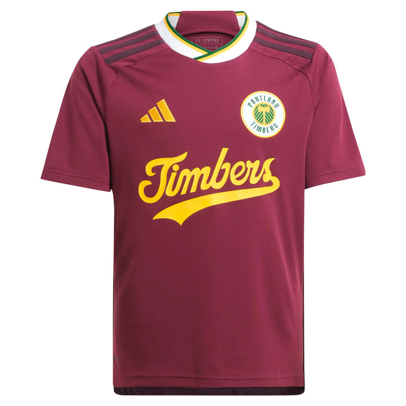 Portland Timbers adidas Youth 2024 Archive Jersey - Red