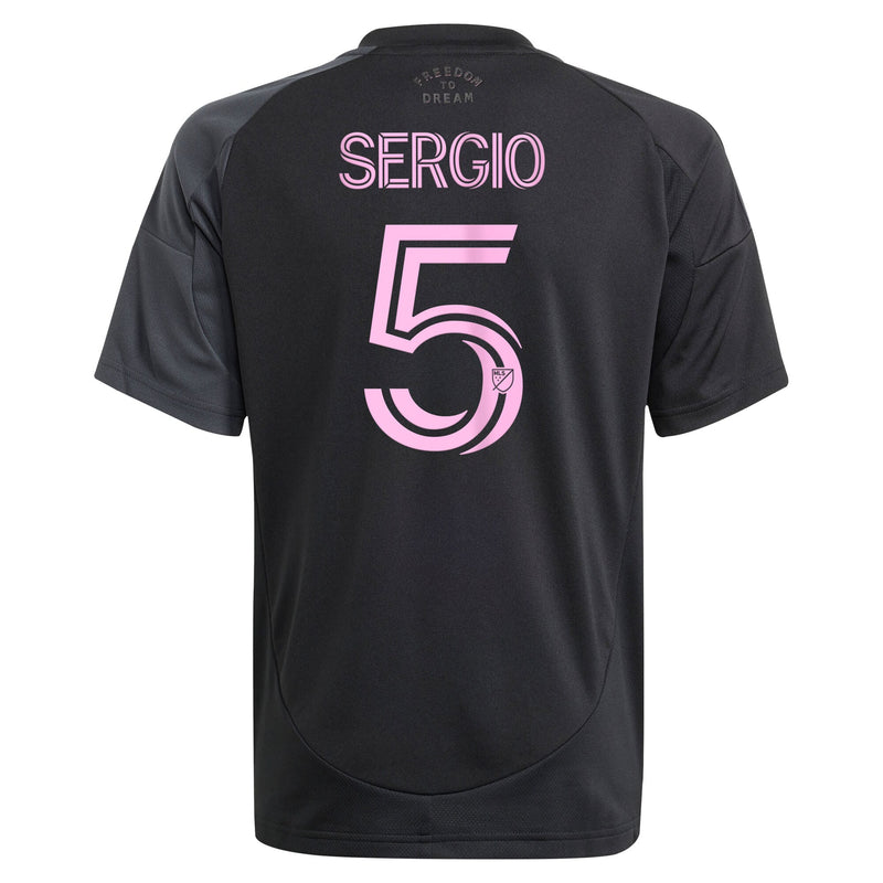 Sergio Busquets Inter Miami CF adidas Youth 2025 The Fortitude Kit Player Jersey - Black