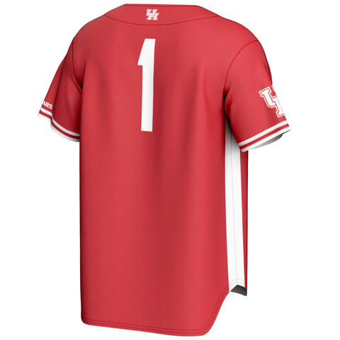 #1 Houston Cougars GameDay Greats Youth Lightweight Baseball Jersey - Red