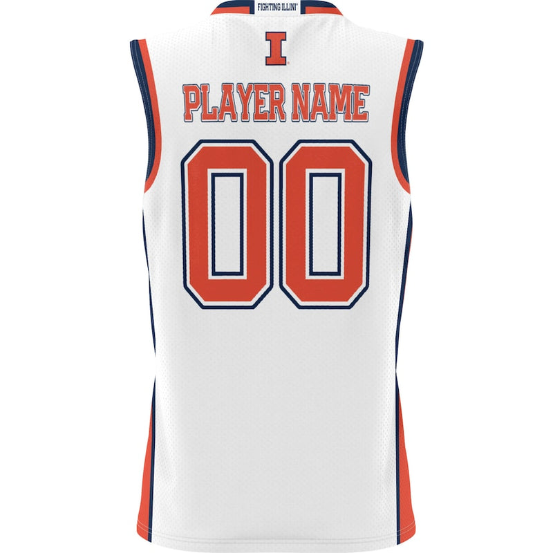 Illinois Fighting Illini GameDay Greats Youth NIL Pick-A-Player Women's Lightweight Basketball Jersey - White