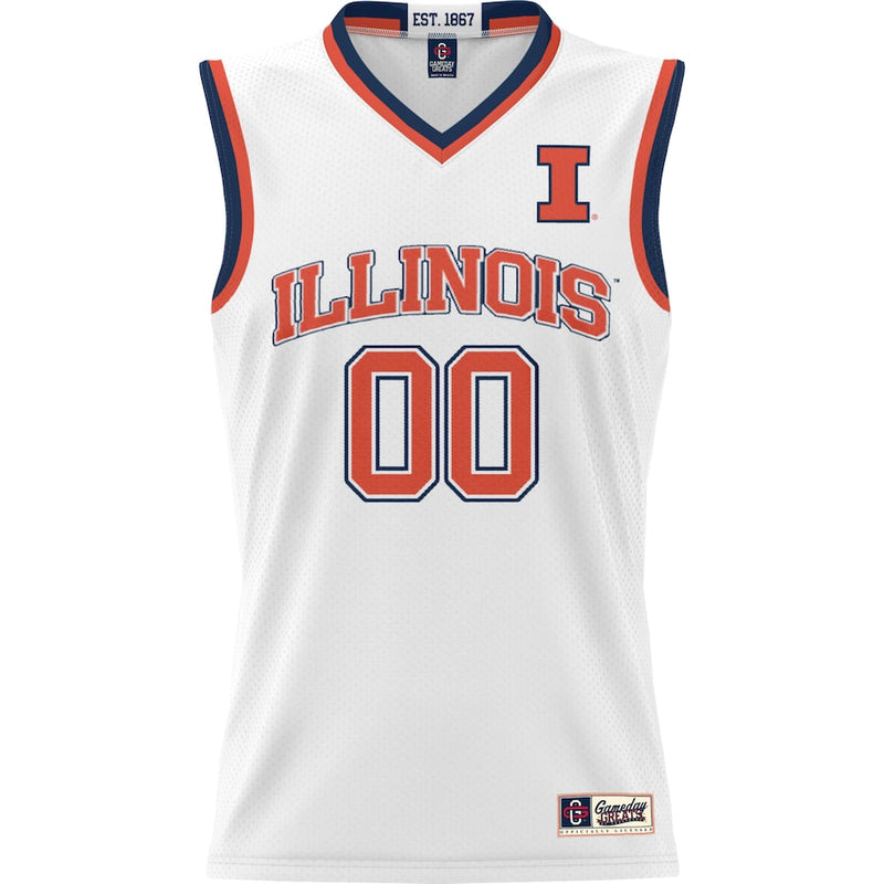 Illinois Fighting Illini GameDay Greats Youth NIL Pick-A-Player Women's Lightweight Basketball Jersey - White