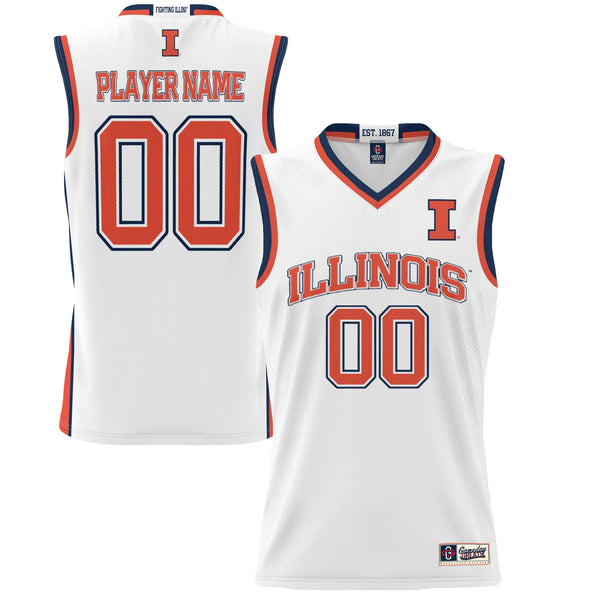 Illinois Fighting Illini GameDay Greats Youth NIL Pick-A-Player Women's Lightweight Basketball Jersey - White