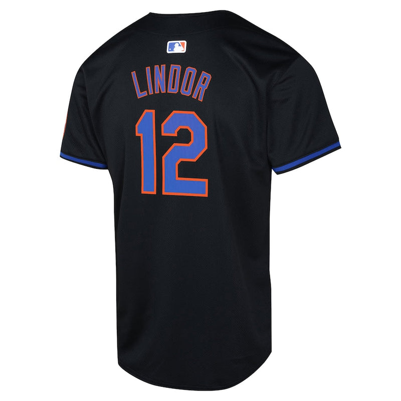 Francisco Lindor New York Mets Nike Youth Alternate Limited Player Jersey - Black