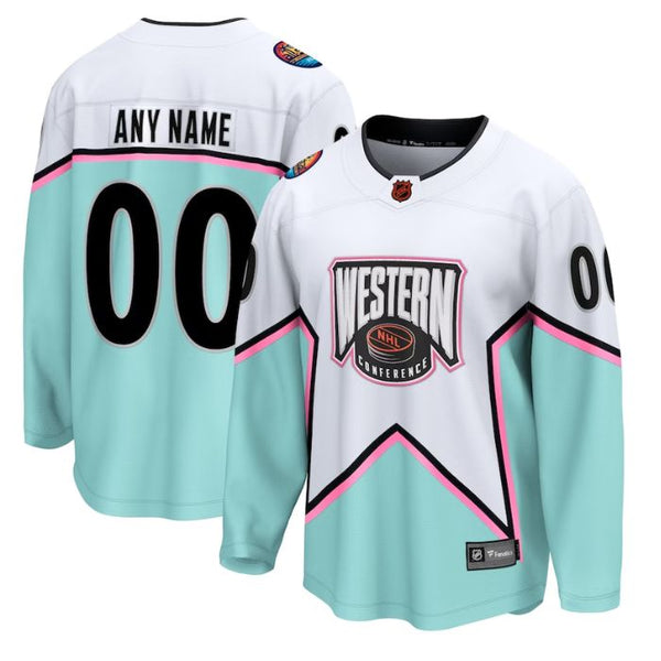 2023 N-H-L All-Star Game Logo - Western Conference Unisex Custom Jersey - White - Champions Jerseys