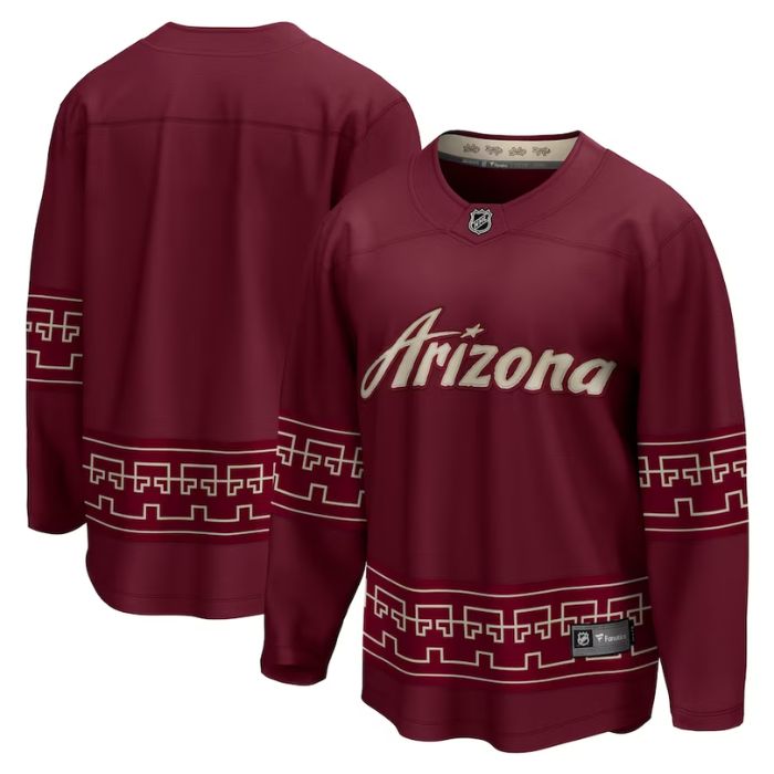 Arizona Coyotes Alternate 2022/23 Premier Breakaway Custom Jersey - Garnet - Champions Jerseys