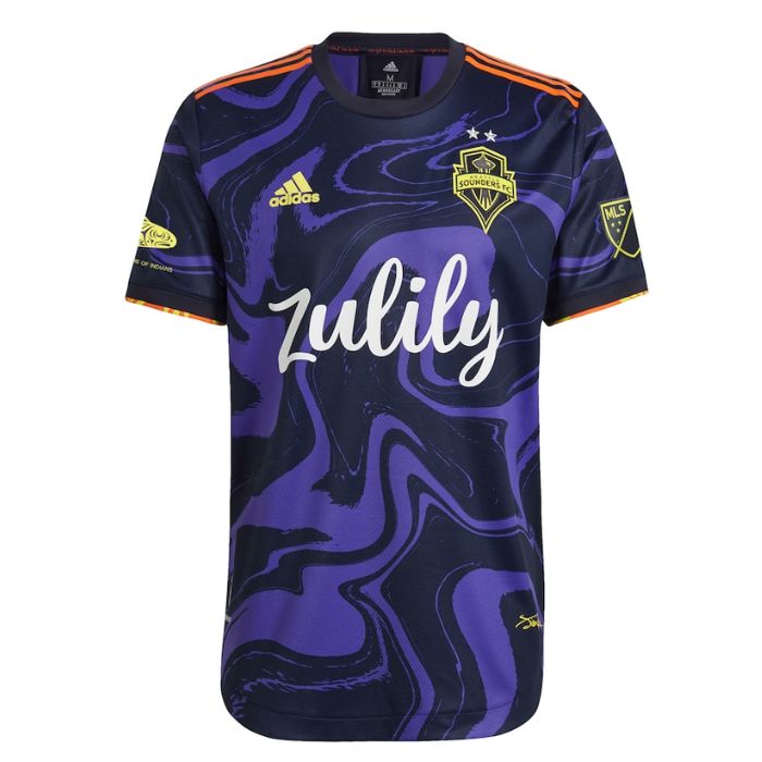 Cristian Roldan Seattle Sounders FC Unisex Shirt 2021 The Jimi Hendrix Kit Player Jersey - Purple
