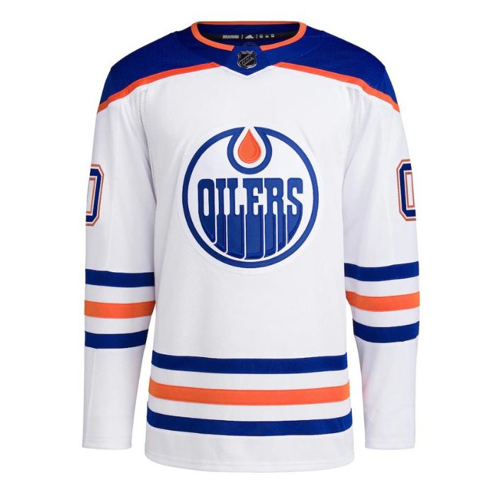 Edmonton Oilers Away Primegreen Unisex Pro Custom Jersey - White - Champions Jerseys