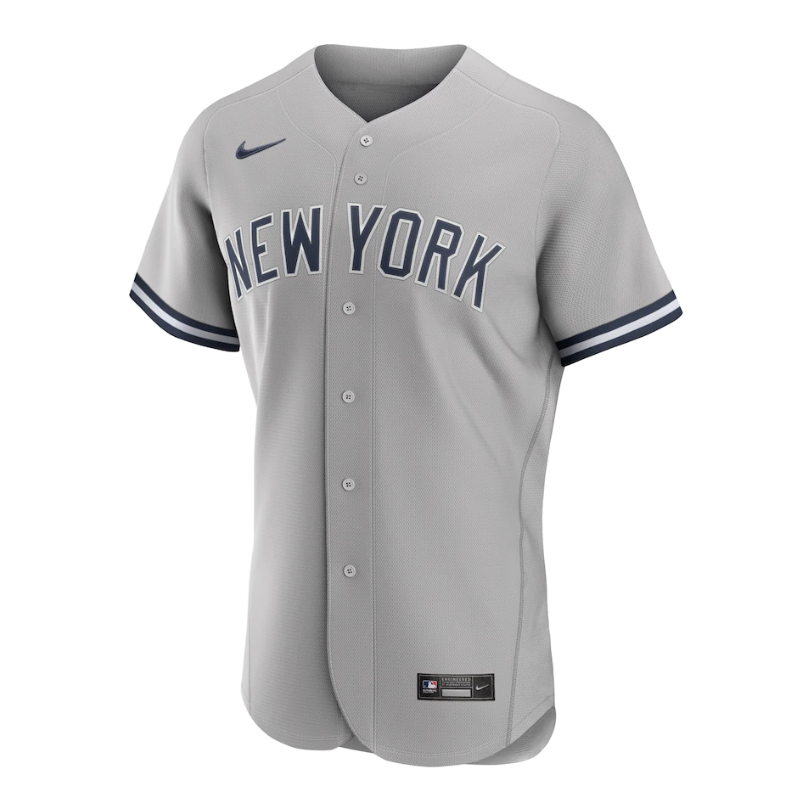 New York Yankees Team Road Custom Jersey - Gray - Champions Jerseys