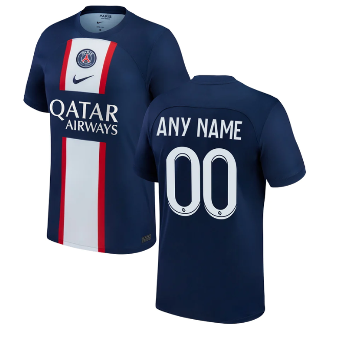 Paris Saint-Germain Home Unisex Shirt 2022-23 Custom Jersey - Blue