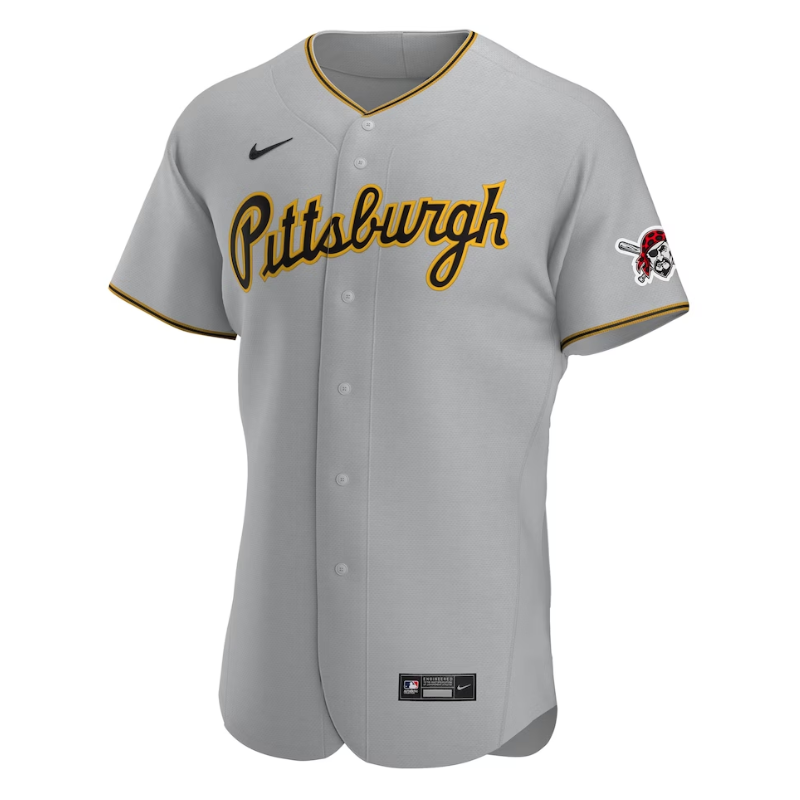 Pittsburgh Pirates Road  Official Custom  Jersey - Gray