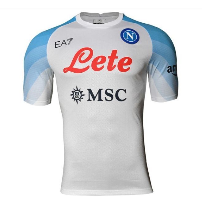 SSC Napoli Away Match Unisex Shirt 2022/2023 Customized Jersey - White - Jersey Teams World