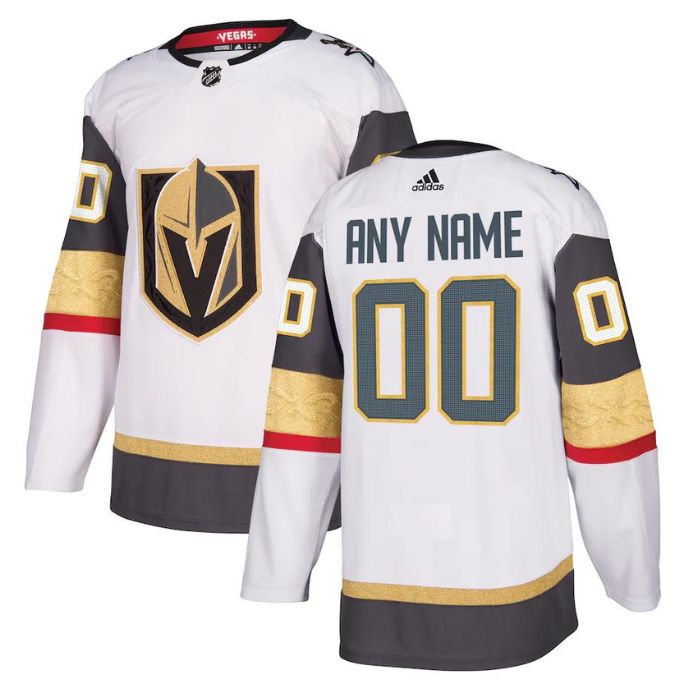 Vegas Golden Knights Team Away Pro Official Customized Jersey - White - Champions Jerseys
