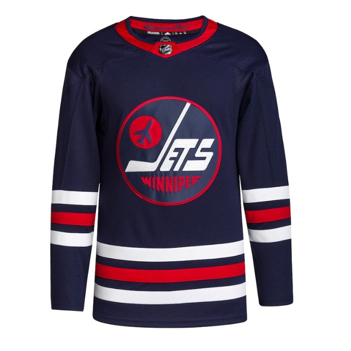 Winnipeg Jets Team Alternate Primegreen Unisex Custom Pro Jersey - Navy - Champions Jerseys